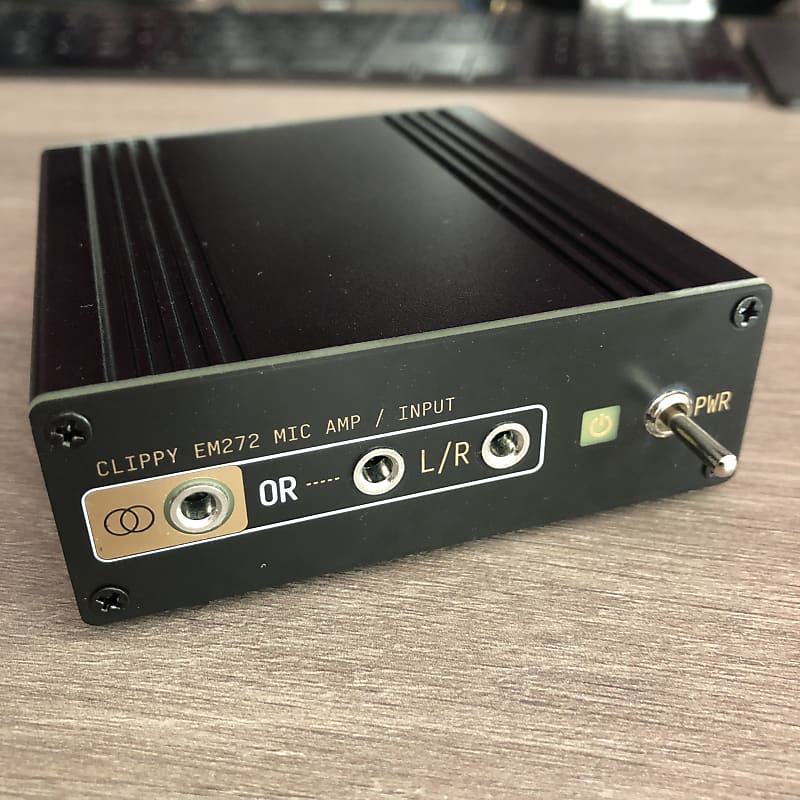 Electret Microphone Stereo Preamp 9V cell powered + 2x Reverb