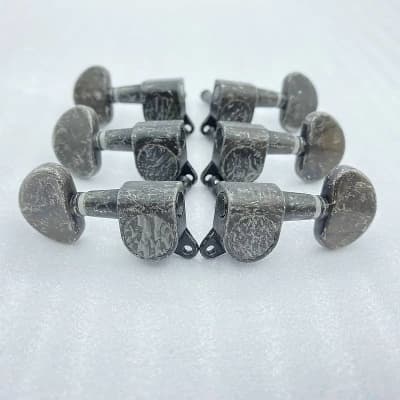 3R+3L Aged Black Guitar Tuning Pegs Machine Heads Keys