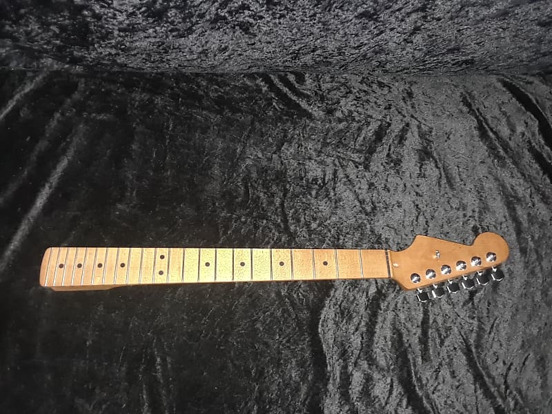 Warmoth Fender Stratocaster Right Hand Reverse Headstock Neck Reverb 4888