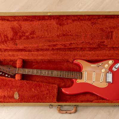 1959 Fender Stratocaster Vintage Guitar Pre-CBS, Matador Red Lacquer (Riggio) w/ Tweed Case image 24