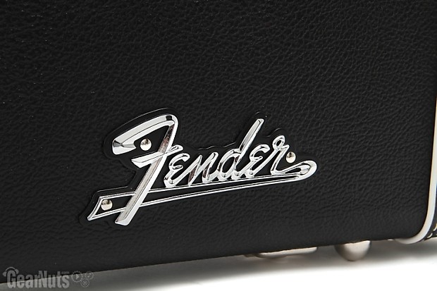 Fender G&G Deluxe Strat/Tele Hardshell Case, Black with Orange Plush  Interior, Fender Amp Logo 2016