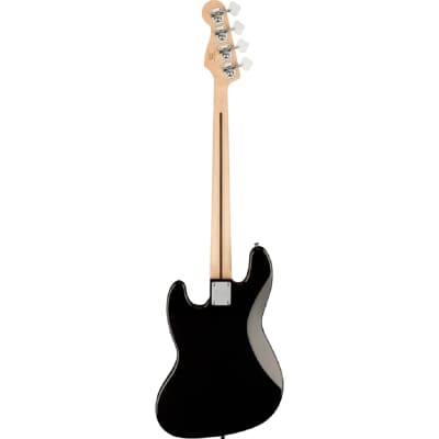 Squier Affinity Series Jazz Bass Maple Fingerboard, Black Pickguard, Black image 4