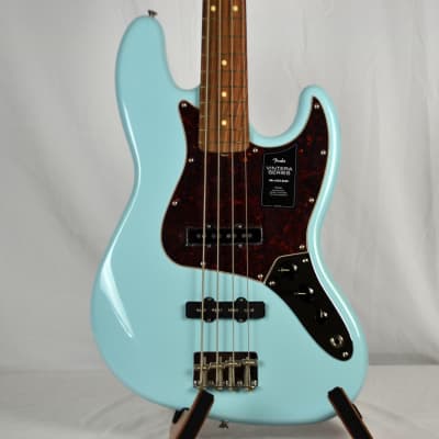 Fender Vintera '60s Jazz Bass with Fender Gig Bag - Daphne Blue for sale