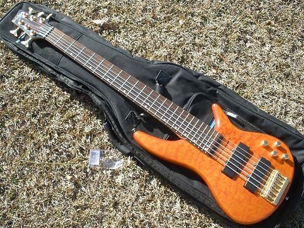 Carlo Robelli 6 String Bass Brown Quilted Maple top