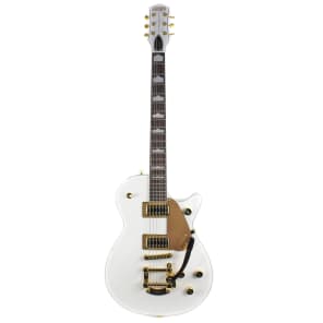 Gretsch G5434T-LTD Limited Edition Pro Jet in White and Gold Penguin Style Demo image 2