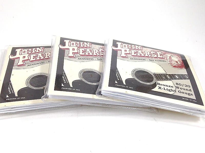 John Pearse Guitar Strings 3 Pack Acoustic 80 20 Bronze Reverb UK