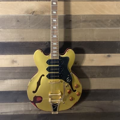 Gibson Epiphone Riviera Custom P93 Relic Gibson Gold Top Nitro Repaint By  Real Life Relics BLOWOUT | Reverb Norway