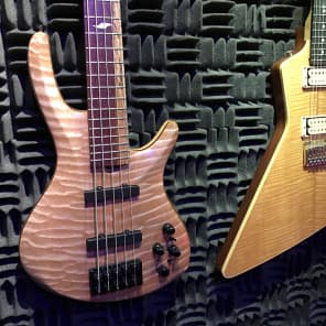 Roscoe Century 3005 J 34" scale Jazz Bass Guitar + custom upgrades extras Purpleheart Maple Ash image 17