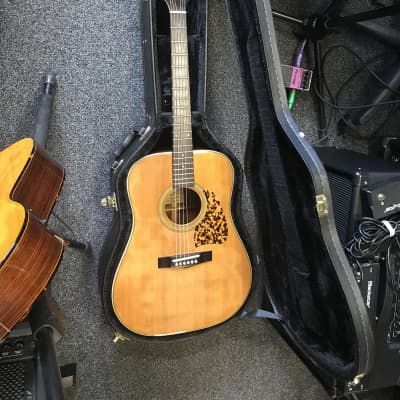 Ibanez AW-30 acoustic dreadnought guitar handcrafted in Japan all solid woods 1980 excellent with Ibanez hard case image 1