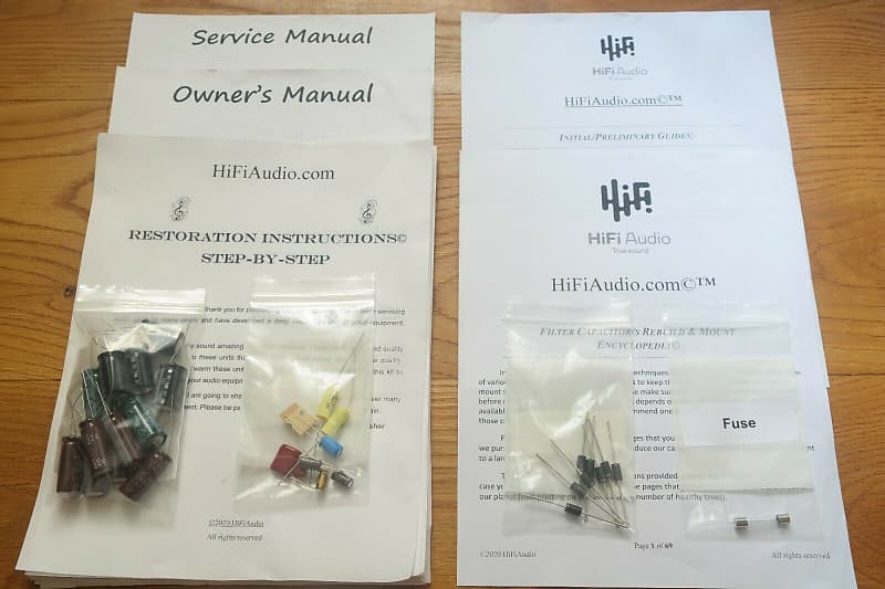 Luxman CL-32 restoration kit filter capacitor repair rebuild fix  			