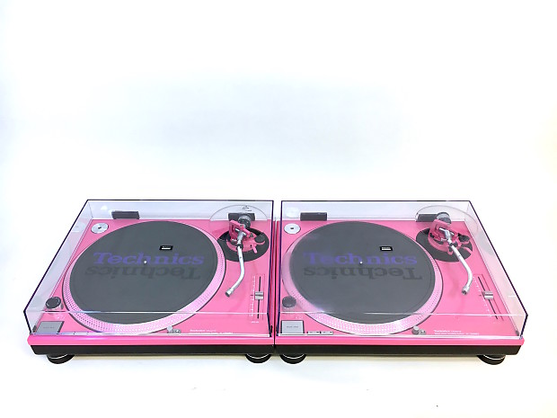 Technics SL-1200MK3 Pink with New Phono Cables | Reverb