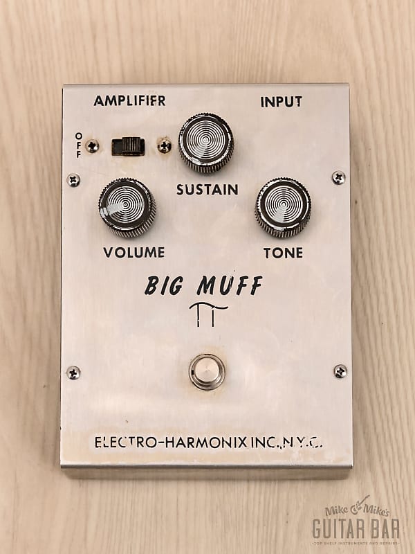 1972 Electro Harmonix Big Muff Triangle V1 Vintage Fuzz Guitar Effects Pedal, Fairchild FS37000 Transistors image 1