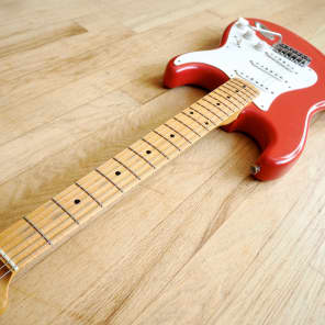 2000 Fender Stratocaster Custom Shop 1956 Closet Classic Relic Guitar Fiesta Red w/ Original Case image 11