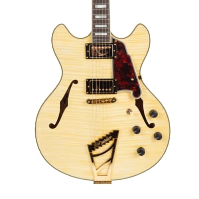 2017 D'Angelico Excel DCSP Semi-Hollow Electric Guitar w/Stairstep Tailpiece, Natural Clear, W1700073 image 3