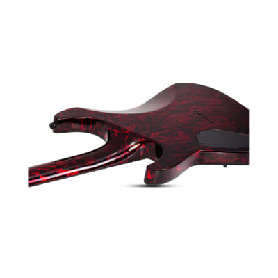 Schecter C-1 Silver Mountain Electric Guitar (Blood Moon) Bundle with Hard Shell Protective Carrying Case image 8