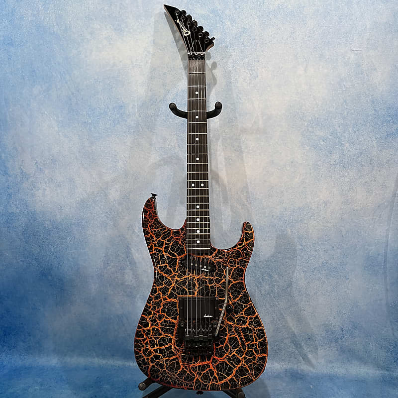 Charvel 3DR Dinky Reverse Headstock Fire Crackle 1980s Made