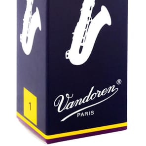Vandoren SR221 Traditional Tenor Saxophone Reeds - Strength 1 (Box of 5)