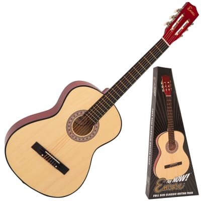 Encore Full Size Classic Guitar Pack ~ Natural for sale