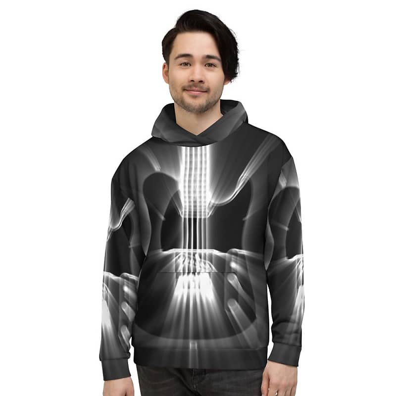 Guitar God Rays White All-Over Hoodie - L | Reverb Canada