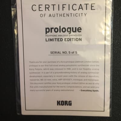 Limited Edition Korg Prologue (1 of only 5 ever made) imagen 6