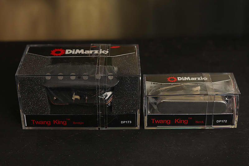 DiMarzio Twang King Tele Pickup Set w/ Chrome Cover DP173 & DP172 Bridge &  Neck