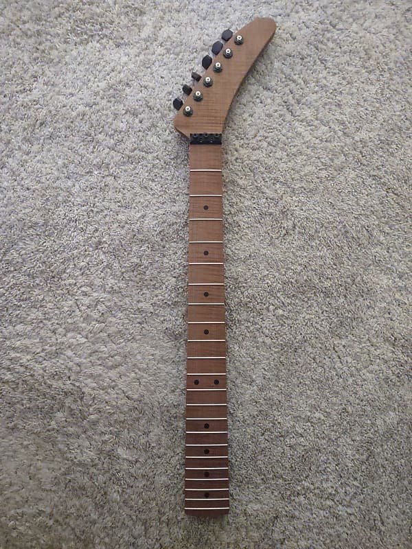 Musikraft QS 5A Flame Maple Banana neck w/ Sperzel tuners and | Reverb