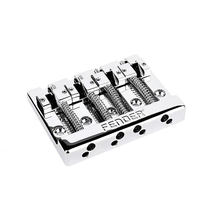 Fender® HiMass™ 4-String Bass Bridge Assembly With Brass Saddles