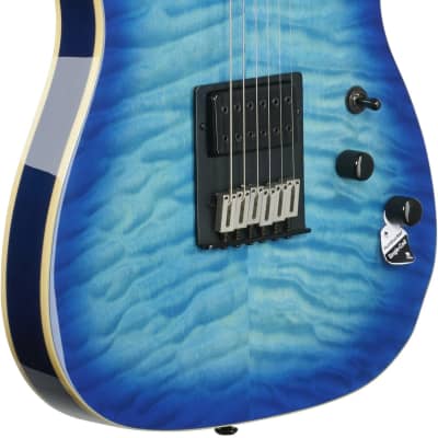 Schecter PT Pro Electric Guitar, Trans Blue Burst, Blemished image 4