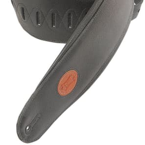 Levy's MSS2-4-BLK Signature Series 4.5" Garment Leather Bass Guitar Strap w/ Heavy Padding