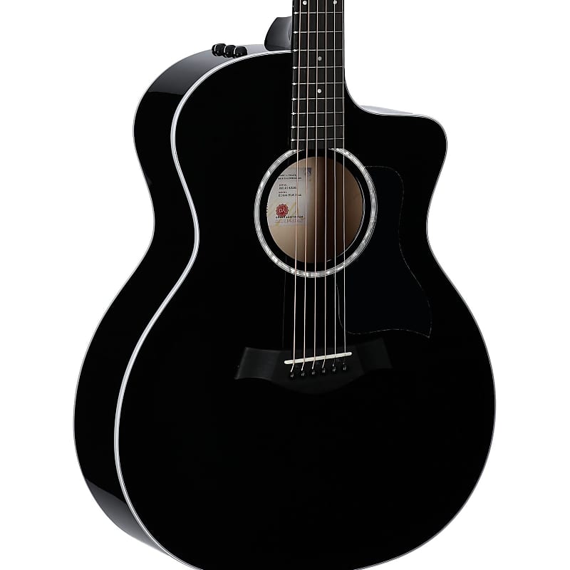 Taylor 214ce Plus Grand Auditorium Rosewood Acoustic-Electric Guitar (with Soft Case), Black image 1