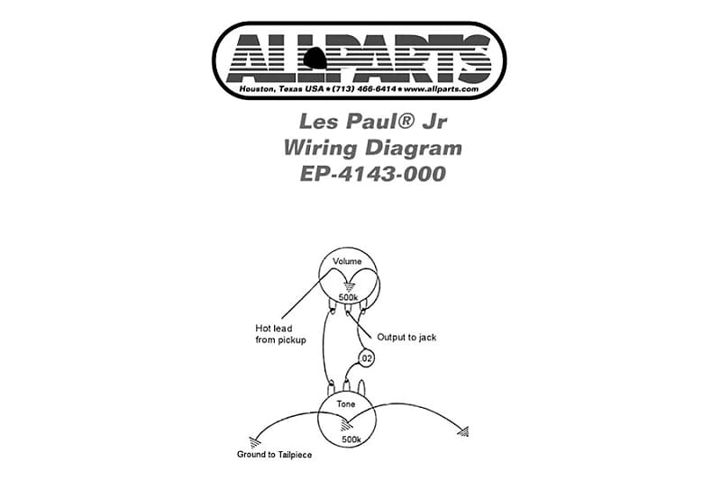 Wiring Kit for Gibson Les Paul SG Jr image 1