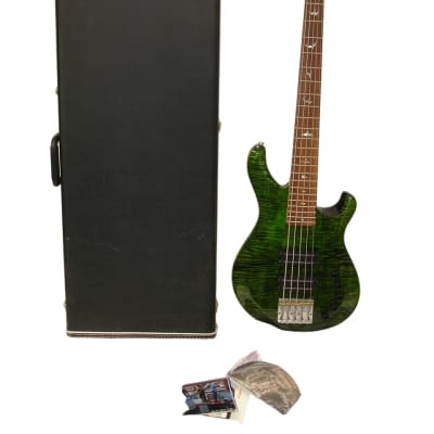 2014 PRS GG Gary Grainger Signature 10-Top 5-String Bass, Jade Autographed w/ Case for sale