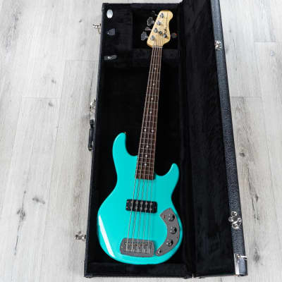 Mint G&L CLF Research L-1000 Series 750 5-String Bass, Caribbean Rosewood, Turquoise image 10