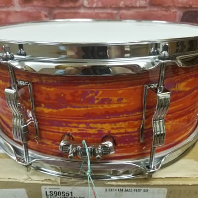Ludwig Pre-Order Legacy Mahogany Reissue Mod Orange Jazz Fest 5.5x14" Snare Drum Made in USA Authorized Dealer image 7