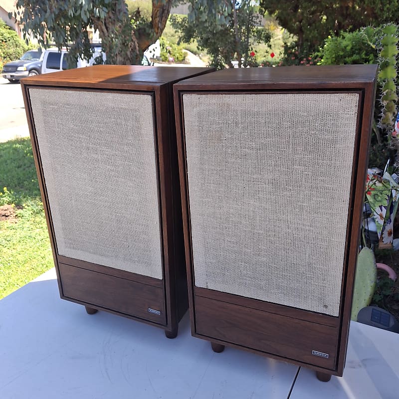 Rare Ampex 4010 Speakers, 3-way, Cherry wood, Recapped, Clean, Superb, $999 Shipped!  			