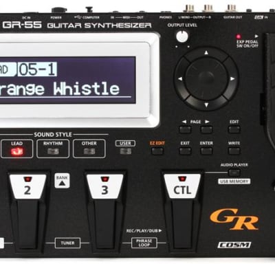 Roland GR-55 Guitar Synthesizer with GK-3 Pickup Bundle with Hosa PDX-430  6-outlet Power Distribution Cord - 30 foot
