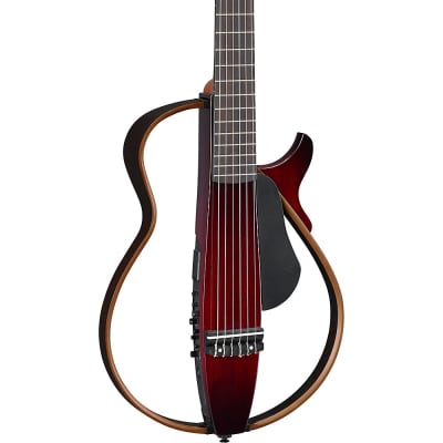 Yamaha Nylon String Silent Guitar Dark Red Burst image 1