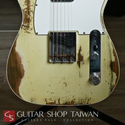 2021 Fender Custom Shop 1960 Telecaster Heavy Relic-Vintage White. image 22