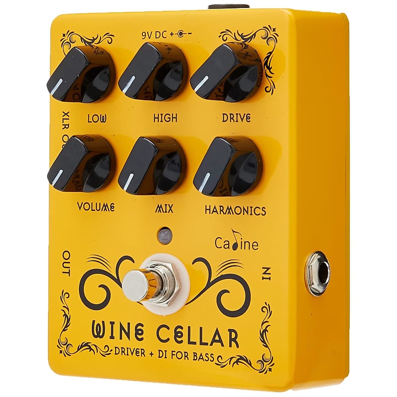 Cp-60 Wine Cellar - Bass Drive & Di Effects Pedal, Cp60,Yellow image 1