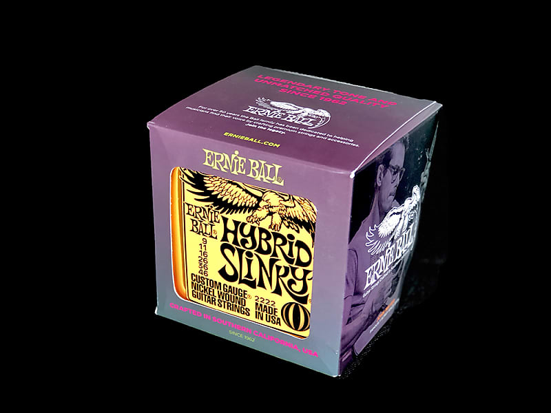 Ernie Ball Hybrid Slinky 9 46 Electric Guitar Strings Box of 10 sets