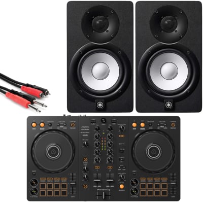 Pioneer DDJ-FLX4 DJ Controller w/ Yamaha HS5 Speakers, Stereo 