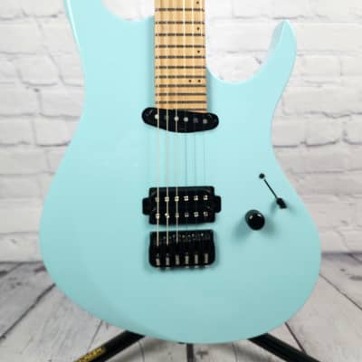 Balaguer Select Diablo Retro 27 6 String Electric Guitar Gloss Cerulean Blue Hipshot for sale