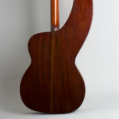 Dyer Symphony Style 5 Harp Guitar,  made by Larson Brothers (1914), ser. #782, black hard shell case. image 2