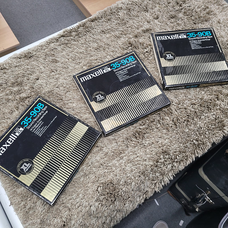 Maxell UDXL 35-90B 1/4&quot; 7&quot; Sound Recording Tape set of 3  			