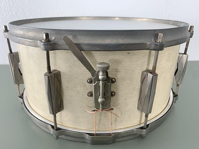 Gretsch Broadkaster Standard 40s Snare Drum 6.5 x 14" Rocket Lugs Stick Chopper Die Cast Rims image 1