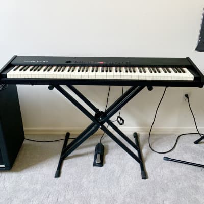 Amp & Keyboard! Roland RD-100 1999 Black,  Peavey KB/A 300 Amp, Stand, Bench, and Bag image 2
