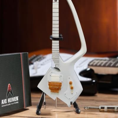 AXE HEAVEN The Artist Formerly Known as- White Auerswald Model C Miniature Guitar Gift for sale