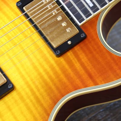 2007 Gibson Custom 1968 Les Paul Custom F Reissue Electric Guitar Figured Lemon Burst + COA OHSC image 5