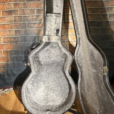 TKL ES-335 Style Hardshell Guitar Case - Black/Grey Fur image 1