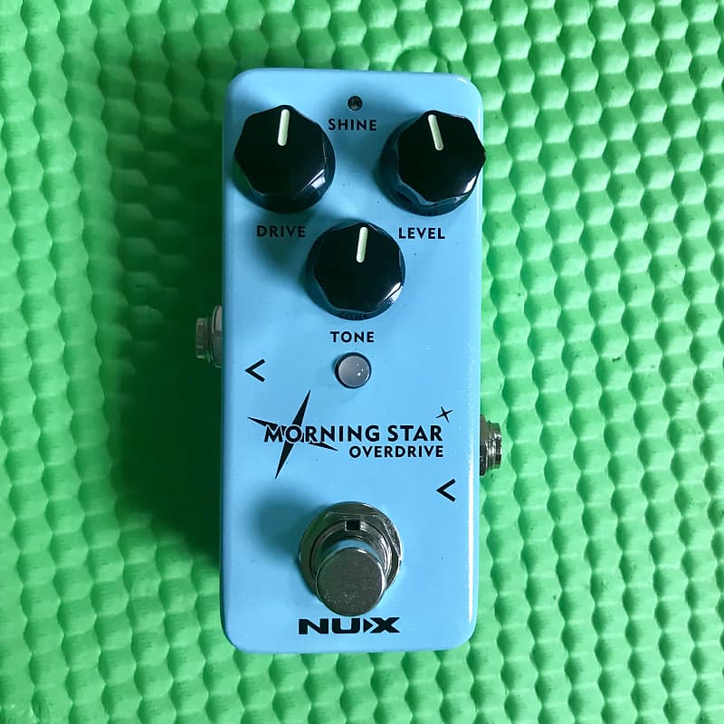 Nux Morningstar Overdrive Mini Pedal Baby Blue Metallic Reverb
